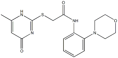 2-[(6-methyl-4-oxo-1H-pyrimidin-2-yl)sulfanyl]-N-(2-morpholin-4-ylphenyl)acetamide Structure