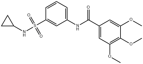 N-{3-[(cyclopropylamino)sulfonyl]phenyl}-3,4,5-trimethoxybenzamide Structure