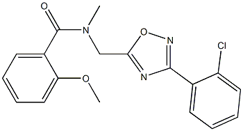 N-[[3-(2-chlorophenyl)-1,2,4-oxadiazol-5-yl]methyl]-2-methoxy-N-methylbenzamide Structure