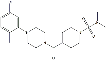 4-[4-(5-chloro-2-methylphenyl)piperazine-1-carbonyl]-N,N-dimethylpiperidine-1-sulfonamide Structure