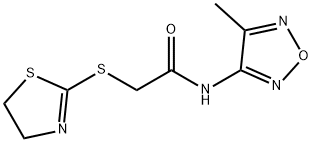 2-(4,5-dihydro-1,3-thiazol-2-ylsulfanyl)-N-(4-methyl-1,2,5-oxadiazol-3-yl)acetamide Structure