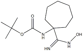 tert-butyl N-{1-[(Z)-N-hydroxycarbamimidoyl]cycloheptyl}carbamate Structure