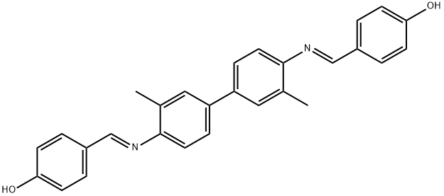 4-[({4'-[(4-hydroxybenzylidene)amino]-3,3'-dimethyl[1,1'-biphenyl]-4-yl}imino)methyl]phenol Structure