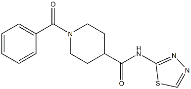 1-benzoyl-N-(1,3,4-thiadiazol-2-yl)piperidine-4-carboxamide Structure