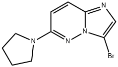 1-{3-bromoimidazo[1,2-b]pyridazin-6-yl}pyrrolidine 구조식 이미지