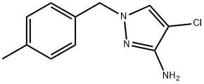 4-chloro-1-(4-methylbenzyl)-1H-pyrazol-3-amine 구조식 이미지
