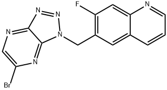 6-[(6-Bromo-1H-[1,2,3]triazolo[4,5-b]pyrazin-1-yl)methyl]-7-fluoroquinoline Structure