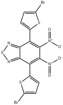 4,7-bis(5-bromothiophen-2-yl)-5,6-dinitro-2,1,3-benzothiadiazole 구조식 이미지