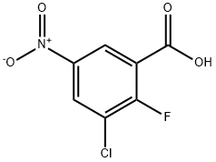 3-CHLORO-2-FLUORO-5-NITROBENZOIC ACID Structure