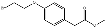 Benzeneacetic acid, 4-(2-bromoethoxy)-, methyl ester Structure