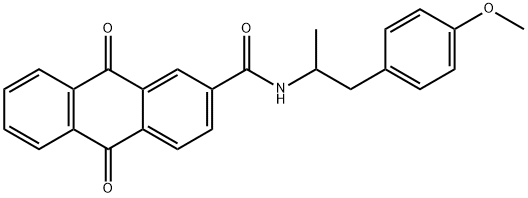 N-[2-(4-methoxyphenyl)-1-methylethyl]-9,10-dioxo-9,10-dihydro-2-anthracenecarboxamide Structure