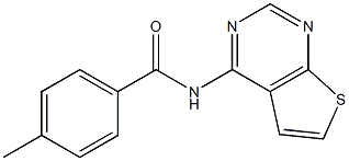 4-methyl-N-thieno[2,3-d]pyrimidin-4-ylbenzamide Structure