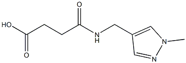 4-([(1-Methyl-1H-pyrazol-4-yl)methyl]amino)-4-oxobutanoic acid 구조식 이미지