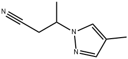 3-(4-methyl-1H-pyrazol-1-yl)butanenitrile Structure