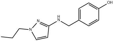 4-{[(1-propyl-1H-pyrazol-3-yl)amino]methyl}phenol Structure