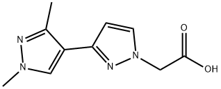 (1',3'-Dimethyl-1H,1'H-3,4'-bipyrazol-1-yl)acetic acid Structure