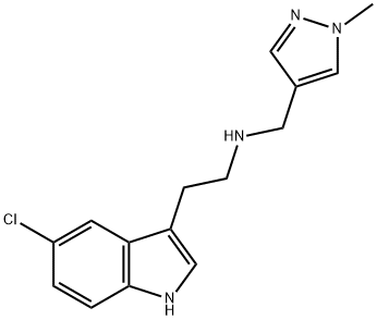 N-[2-(5-chloro-1H-indol-3-yl)ethyl]-N-[(1-methyl-1H-pyrazol-4-yl)methyl]amine Structure