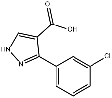 5-(3-chlorophenyl)-1H-pyrazole-4-carboxylic acid Structure