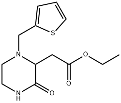 ethyl [3-oxo-1-(2-thienylmethyl)-2-piperazinyl]acetate 구조식 이미지