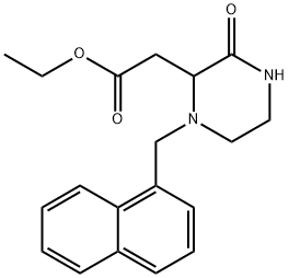 ethyl [1-(1-naphthylmethyl)-3-oxo-2-piperazinyl]acetate Structure