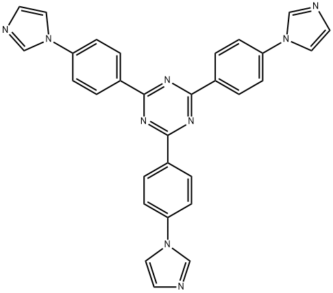 2,4,6-Tris[4-(1H-imidazol-1-yl)-phenyl]-1,3,5-triazine Structure