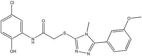 N-(5-chloro-2-hydroxyphenyl)-2-[[5-(3-methoxyphenyl)-4-methyl-1,2,4-triazol-3-yl]sulfanyl]acetamide Structure