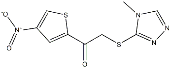 2-[(4-methyl-1,2,4-triazol-3-yl)sulfanyl]-1-(4-nitrothiophen-2-yl)ethanone Structure