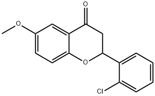 2-(2-chlorophenyl)-6-methoxychroman-4-one Structure