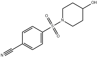 4-[(4-hydroxy-1-piperidinyl)sulfonyl]benzonitrile Structure