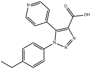 1-(4-ethylphenyl)-5-(pyridin-4-yl)-1H-1,2,3-triazole-4-carboxylic acid Structure