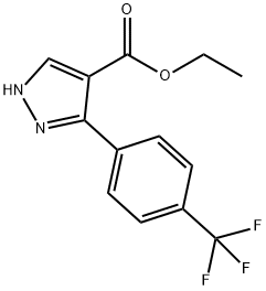 ethyl 5-[4-(trifluoromethyl)phenyl]-1H-pyrazole-4-carboxylate 구조식 이미지