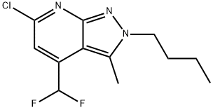 2-butyl-6-chloro-4-(difluoromethyl)-3-methyl-2H-pyrazolo[3,4-b]pyridine 구조식 이미지