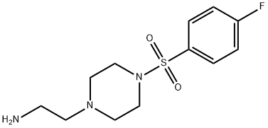 (2-{4-[(4-Fluorophenyl)sulfonyl]piperazin-1-yl}ethyl)amine 구조식 이미지