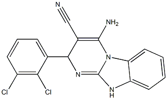 4-amino-2-(2,3-dichlorophenyl)-2,10-dihydropyrimido[1,2-a]benzimidazole-3-carbonitrile Structure