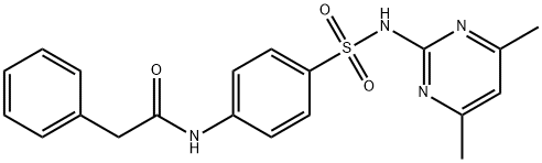 N-(4-(N-(4,6-dimethylpyrimidin-2-yl)sulfamoyl)phenyl)-2-phenylacetamide Structure