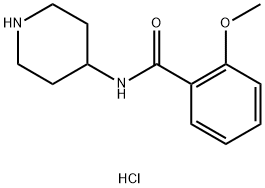 2-Methoxy-N-(piperidine-4-yl)benzamide hydrochloride 구조식 이미지