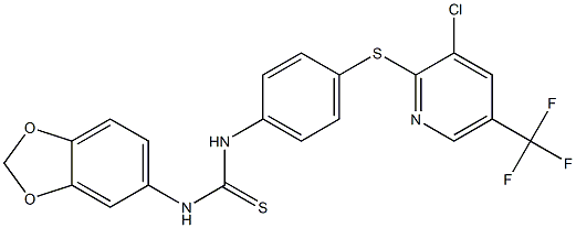 1-(1,3-benzodioxol-5-yl)-3-[4-[3-chloro-5-(trifluoromethyl)pyridin-2-yl]sulfanylphenyl]thiourea Structure