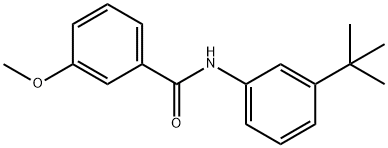 Benzamide, N-[3-(1,1-dimethylethyl)phenyl]-3-methoxy- 구조식 이미지