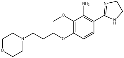 6-(4,5-dihydro-1H-imidazol-2-yl)-2-methoxy-3-[3-(morpholin-4-yl)propoxy]aniline 구조식 이미지