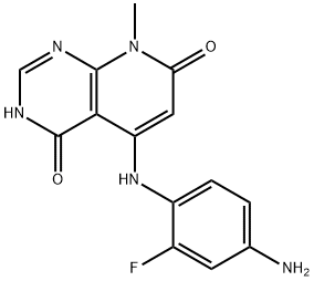 5-(4-AMINO-2-FLUOROPHENYLAMINO)-8-METHYLPYRIDO[2,3-D]PYRIMIDINE-4,7(3H,8H)-DIONE Structure