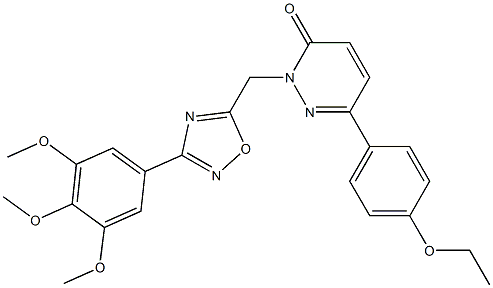 6-(4-ethoxyphenyl)-2-[[3-(3,4,5-trimethoxyphenyl)-1,2,4-oxadiazol-5-yl]methyl]pyridazin-3-one Structure