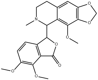 6,7-dimethoxy-3-(4-methoxy-6-methyl-5,6,7,8-tetrahydro[1,3]dioxolo[4,5-g]isoquinolin-5-yl)-2-benzofuran-1(3H)-one 구조식 이미지