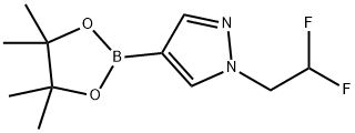 1-(2,2-difluoroethyl)-4-(tetramethyl-1,3,2-dioxaborolan-2-yl)-1H-pyrazole 구조식 이미지