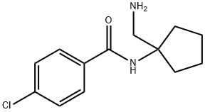 N-(1-(Aminomethyl)cyclopentyl)-4-chlorobenzamide 구조식 이미지