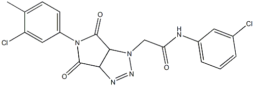 2-[5-(3-chloro-4-methylphenyl)-4,6-dioxo-3a,6a-dihydropyrrolo[3,4-d]triazol-3-yl]-N-(3-chlorophenyl)acetamide Structure