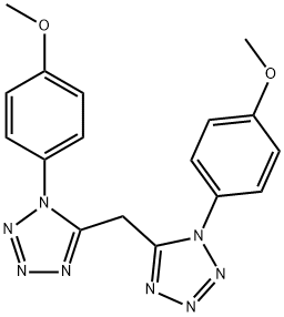 1-(4-methoxyphenyl)-5-[[1-(4-methoxyphenyl)tetrazol-5-yl]methyl]tetrazole Structure