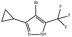 4-Bromo-3-Cyclopropyl-5-(Trifluoromethyl)-1H-Pyrazole 구조식 이미지