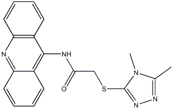 N-acridin-9-yl-2-[(4,5-dimethyl-1,2,4-triazol-3-yl)sulfanyl]acetamide Structure