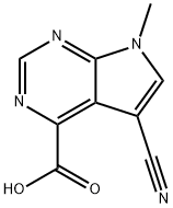 5-CYANO-7-METHYL-7H-PYRROLO[2,3-D]PYRIMIDINE-4-CARBOXYLIC ACID 구조식 이미지