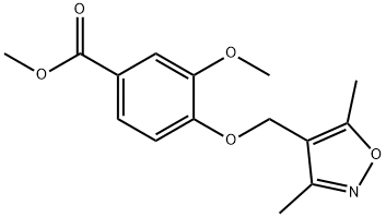 4-(3,5-Dimethyl-isoxazol-4-ylmethoxy)-3-methoxy-benzoic acid methyl ester Structure